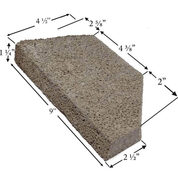 Pumice Firebrick With Angles (9  x 4.5  x 1.25”): PUMICE-BRICK-58 Online Sale